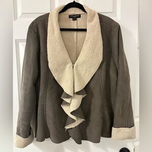 A. Giannetti Teddy Jacket with Cream Shearling 2X